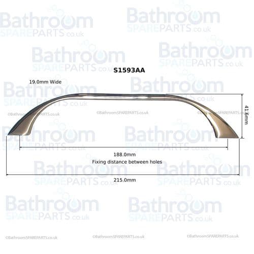 Armitage Shanks Sandringham 188mm Bath Hand Grips S1593AA