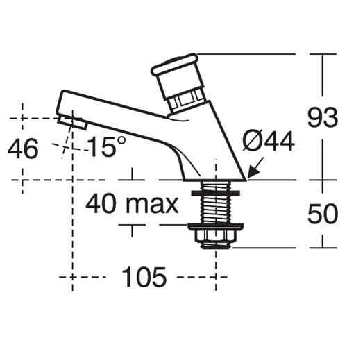 Armitage Shanks Sandringham 21 Non Concussive Single Tap With 1 Red And 1 Blue Indice S0673AA