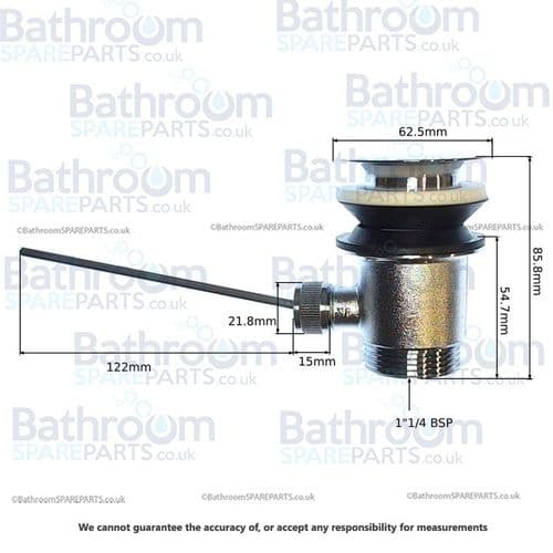 Armitage Shanks Sandringham S/L Pop-Up Plug Waste Assembly B960853AA