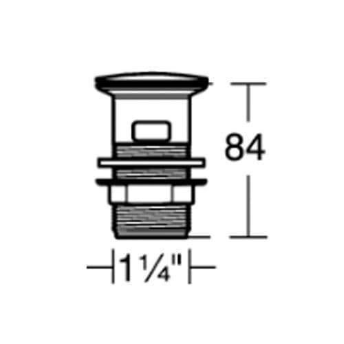 Armitage Shanks Slotted basin waste with "click" plug Chrome S8803AA