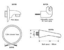 Armitage Shanks Swan Shower Hose - 1.35m (1/2" BSP Connection) E4745AA
