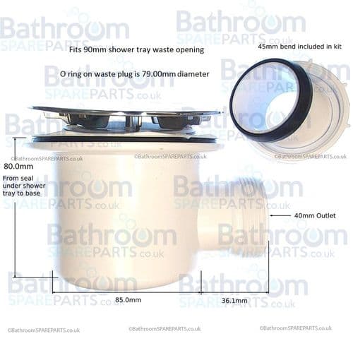 B&Q  Fastflow Shower Waste Chrome Cover  STW002