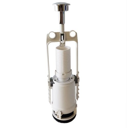 B&Q Madrid Replacement Single Flush Valve and Button Toilet Cistern Flush Syphon 32335007