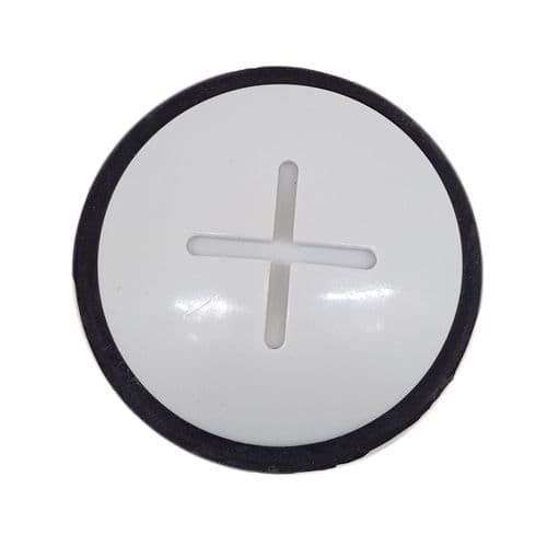 Banksia Cistern Overflow Hole Stopped White with Nut 32mm to suit 1/2" BSP Hole 405123