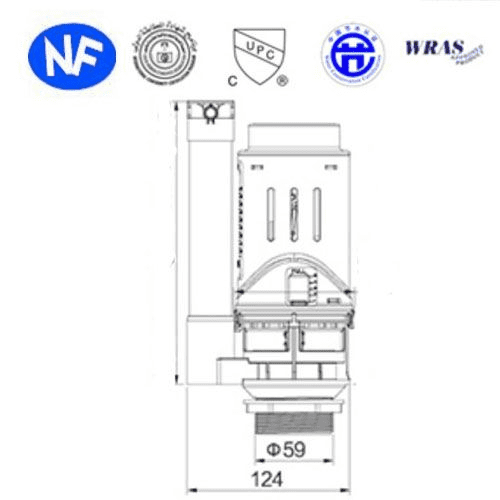 Banksia Flush Valve 2" Dual Flush WD04910T