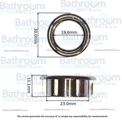 Basin Overflow Ring Chrome 30mm EBOV001