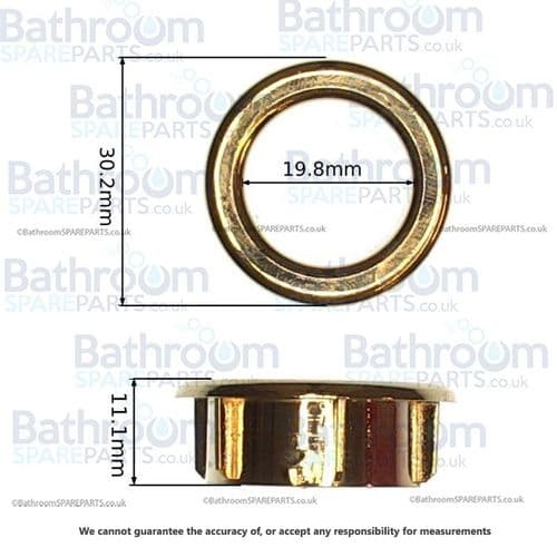 Basin Overflow Ring Gold 30mm EBOV003