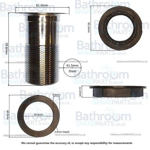 Basin Waste Flip Top Basin Waste 1"1/4, Unslotted Chrome Product BW101U