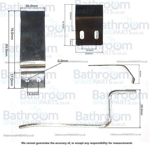 Bath and Panel Fixing Clips (Pack of16) BSP100.213.5641