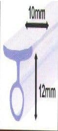 Bath Screen Bi Fold Seal 1 Metre Long SCR001