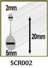 Bath Screen Bi Fold Seal 1 Metre Long SCR002