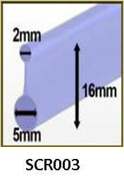 Bath Screen Bi Fold Seal 1 Metre Long SCR003
