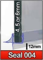 Bath Screen Seal  Metre Long To Suit 4-6mm Glass SEAL004