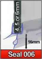 Bath Screen Seal  Metre Long To Suit 4-6mm Glass SEAL006