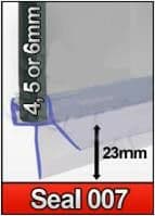 Bath Screen Seal  Metre Long To Suit 4-6mm Glass SEAL007