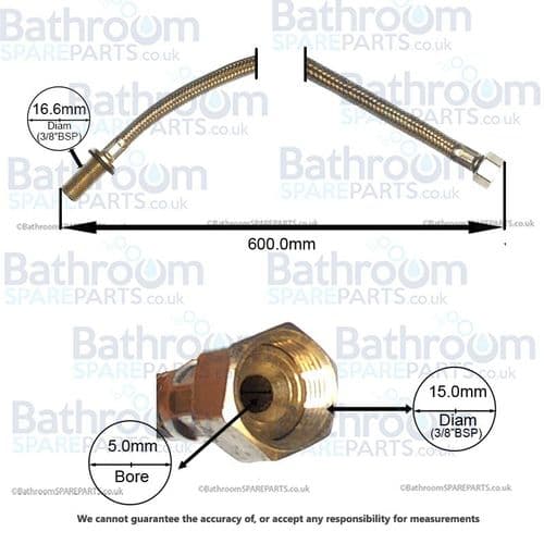 Bathroom Spare Parts Flexi Hose BSPHOSE8