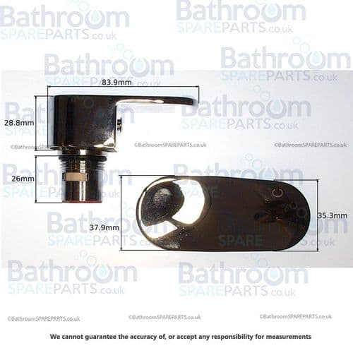 Bathroom Spare Parts Replacement Bath Tap Handle Set With 3/4in Cartridges Cresta T7116.02
