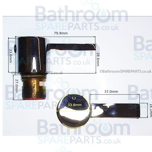 Bathroom Spare Parts Replacement Bath Tap Handle Set With 3/4in Cartridges Elease T7605-02