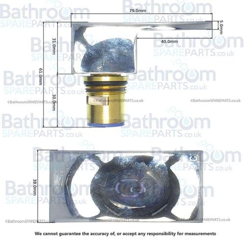 Bathroom Spare Parts Replacement Bath Tap Handle Set With 3/4in Cartridges  Lincoln T8805.02
