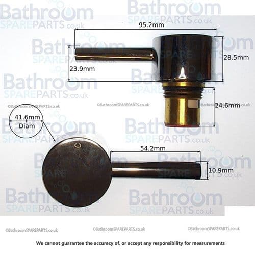 Bathroom Spare Parts Replacement Bath Tap Handle Set With 3/4in Cartridges  T7115.02