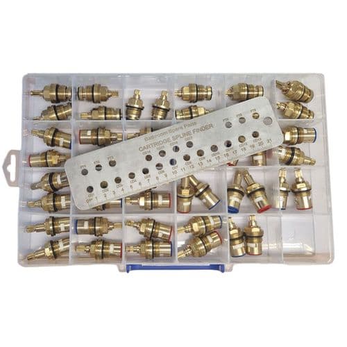 Bathroom Spare Parts Tap Cartridge Trade Plumbers Box Set 23 PAIRS 1/2" Valves 1/2 CARTRIDGE BOX