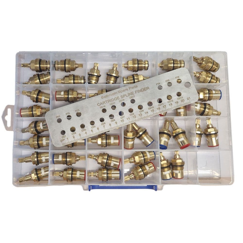 Bathroom Spare Parts Tap Cartridge Trade Plumbers Box Set 23 PAIRS 1/2" Valves 1/2 CARTRIDGE BOX