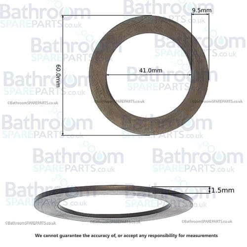 Bathroomspareparts 1 1/4" Rubber Basin Waste Washer EBWASH080