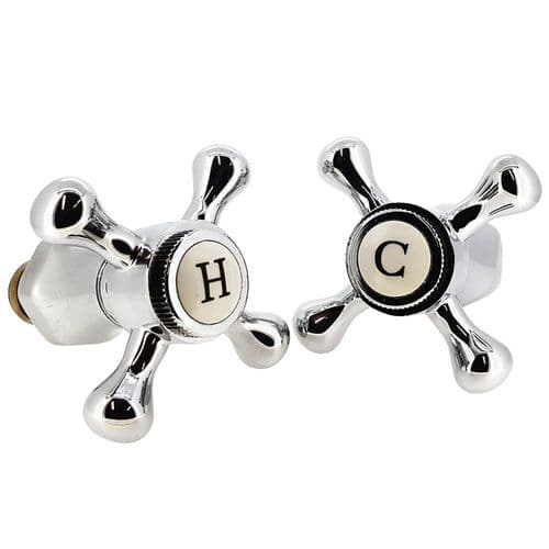 bathroomspareparts 1/2 &3/4" CROSS HEAD CHROME PLATED TAP CONVERSION KIT TCK5