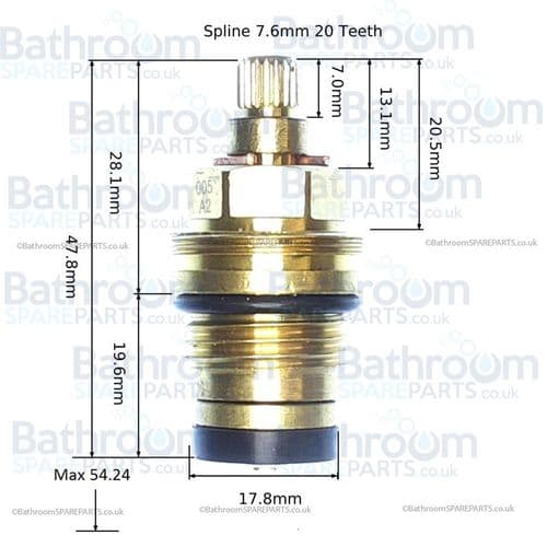 Bathroomspareparts 1/2" BS5412 Tap Washer cartridge valve EBGLAN005