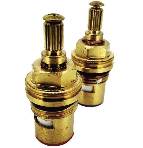 BathroomSpareParts 1/2" Pair Quarter Turn Ceramic Disc Tap Cartridge Valves EBDISC006
