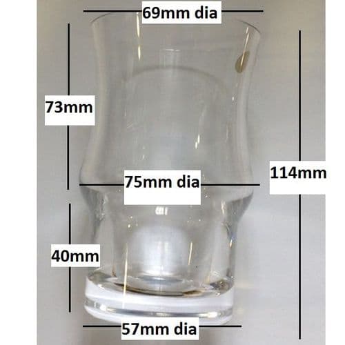 bathroomspareparts 114mm Replacement Glass Tumbler EBTUM005