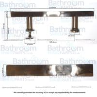 Bathroomspareparts 127.5mm Shower Door Handle BSP-L-4-SP