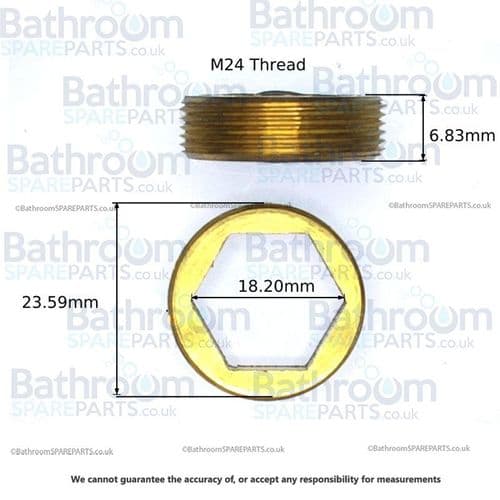 BathroomSpareParts 22mm Brass Holder for Indice Ring  INDICE6