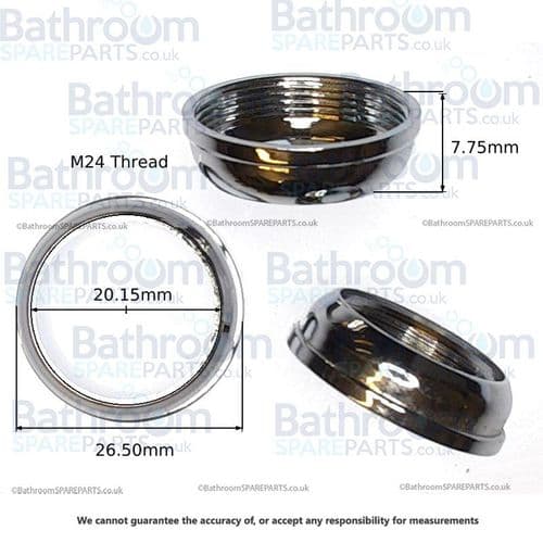 BathroomSpareParts 22mm Ceramic  Chrome Indice  Ring  INDICE1