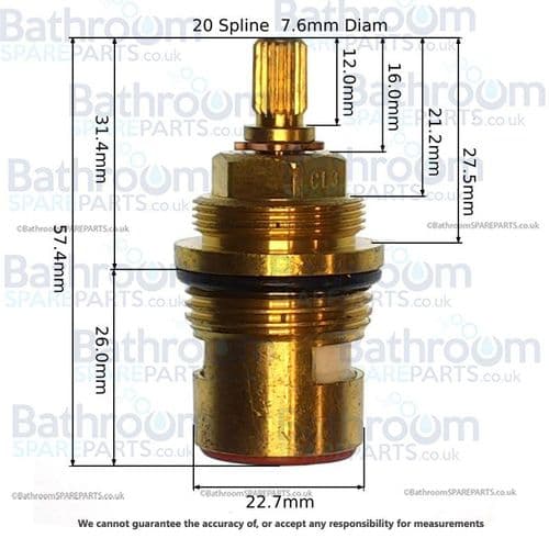 BathroomSpareParts 3/4 Ceramic Disc Cartridges CL3