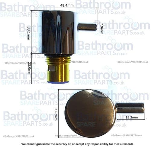 BathroomSpareParts 32mm Head Kit 1/2 Tap Valves MHK32