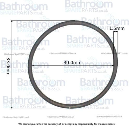 Bathroomspareparts  Basin Pop Up Plug  O Ring OR200