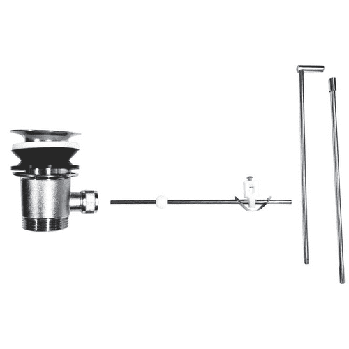 BathroomSpareParts Basin Pop Up Waste 1"1/4 Slotted & Rods 9208RCO