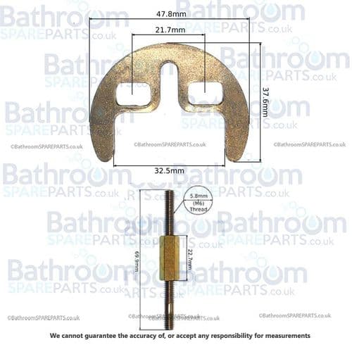 bathroomspareparts Basin Sink Mixer Tap Mounting Set 2 Hole Kit EBLEV15F