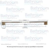 BathroomSpareParts Chrome 320mm Slim D Handle FF83020CH