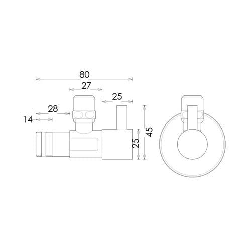 bathroomspareparts Designer Chrome 1/2" Male x 10mm wall connector EB05-0010