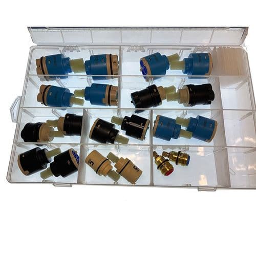 BathroomSpareParts MonoBlock Tap Cartridge Trade Plumbers Box set 20 Pieces MBBOX