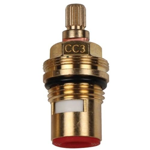 bathroomspareparts Tap cartridge 1/2" Ceramic Disc Cartridge Hot Clockwise Opening CC3H