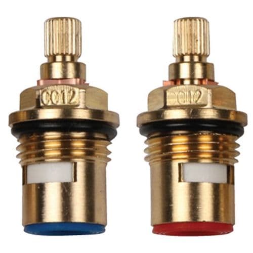 bathroomspareparts Tap cartridges Pair 1/2" Ceramic Disc Cartridges CC12P