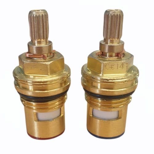bathroomspareparts Tap cartridges Pair 1/2" Ceramic Disc Cartridges CC14P