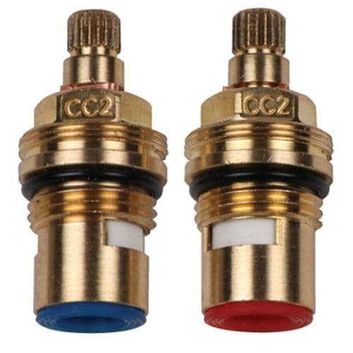 bathroomspareparts Tap cartridges Pair 1/2" Ceramic Disc Cartridges CC2P