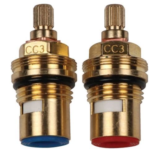 bathroomspareparts Tap cartridges Pair 1/2" Ceramic Disc Cartridges CC3P
