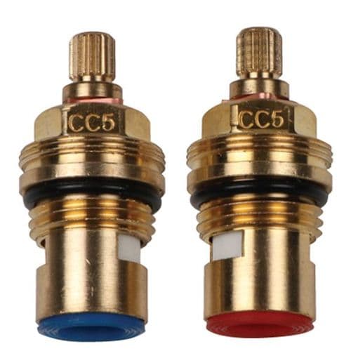 bathroomspareparts Tap cartridges Pair 1/2" Ceramic Disc Cartridges CC5P