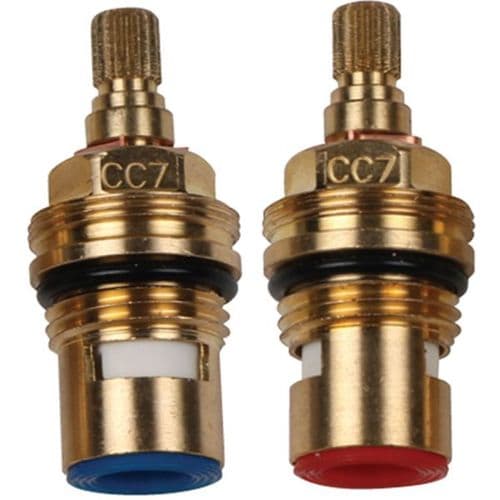 bathroomspareparts Tap cartridges Pair 1/2" Ceramic Disc Cartridges CC7P