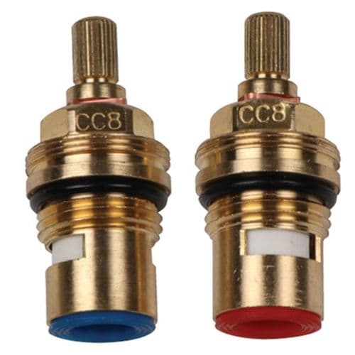 bathroomspareparts Tap cartridges Pair 1/2" Ceramic Disc Cartridges CC8P